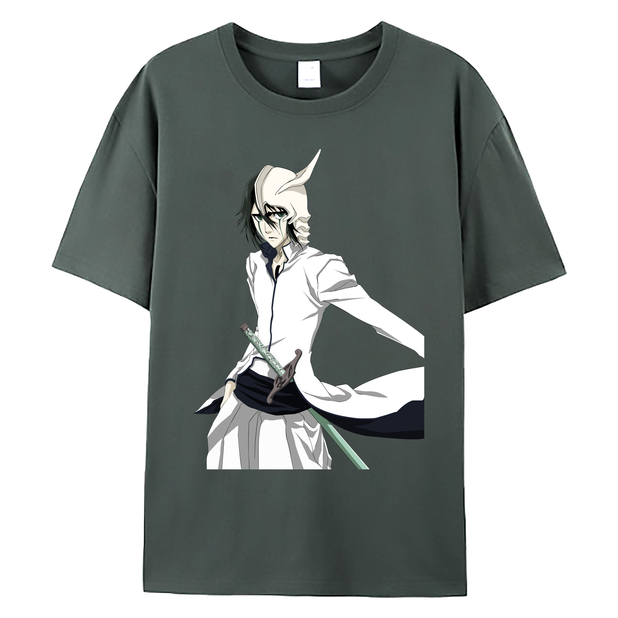 （画像用） ブリーチ ウルキオラ·シファー BLEACH Ulquiorra cifer 綿100％ メンズ半袖Tシャツ｜肌触りやわらか＆通気性